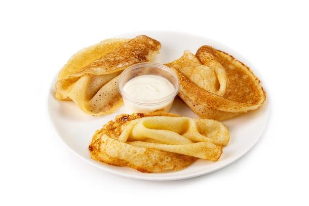 Блинчики со сметаной\медом